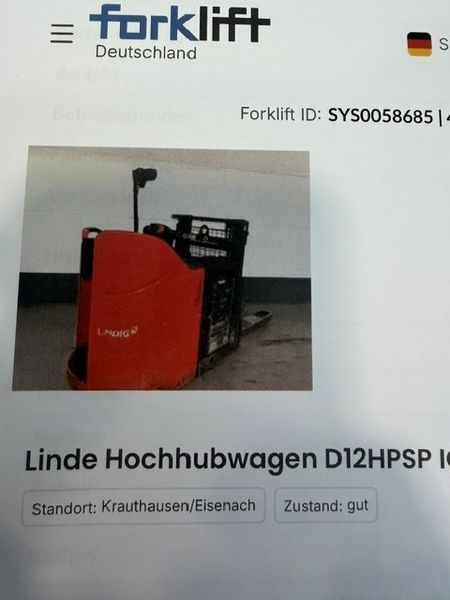 Použit&aacute; manipulačn&aacute; technika Linde D12HPSP lithium &mdash; Booster Lift