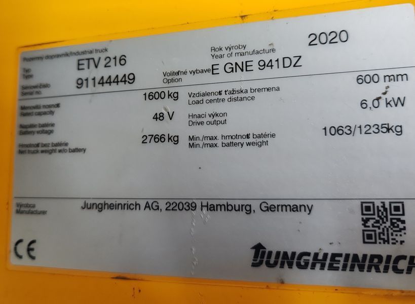 Použit&aacute; manipulačn&aacute; technika Jungheinrich ETV 216 9.4m/ 9761h &mdash; Booster Lift
