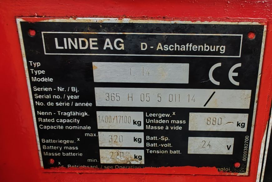 Použit&aacute; manipulačn&aacute; technika Linde L14 battery problem &mdash; Booster Lift