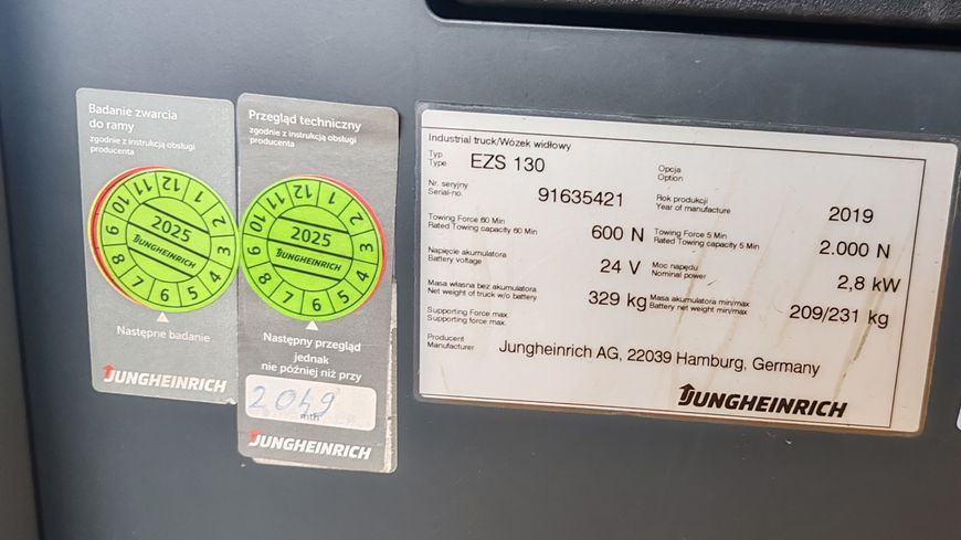 Použit&aacute; manipulačn&aacute; technika Jungheinrich EZS130 defect &mdash; Booster Lift