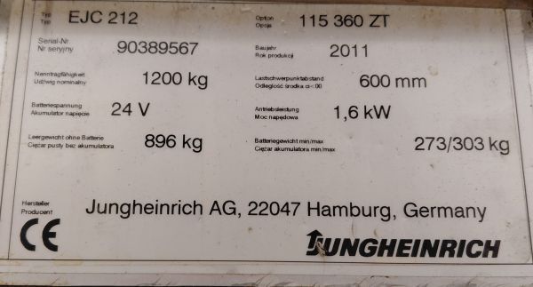 Použit&aacute; manipulačn&aacute; technika Jungheinrich EJC 212 &mdash; Booster Lift