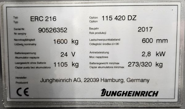 Použit&aacute; manipulačn&aacute; technika Jungheinrich ERC 216 &mdash; Booster Lift