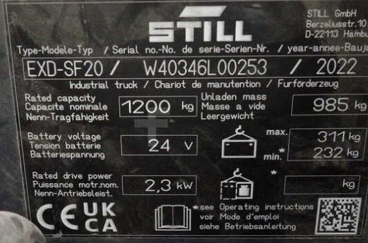 Used material handling equipment Still EXDSF20 &mdash; Booster Lift