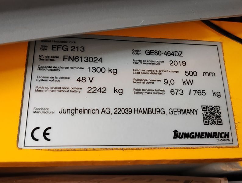 Used material handling equipment Jungheinrich EFG 213 Li-ion &mdash; Booster Lift