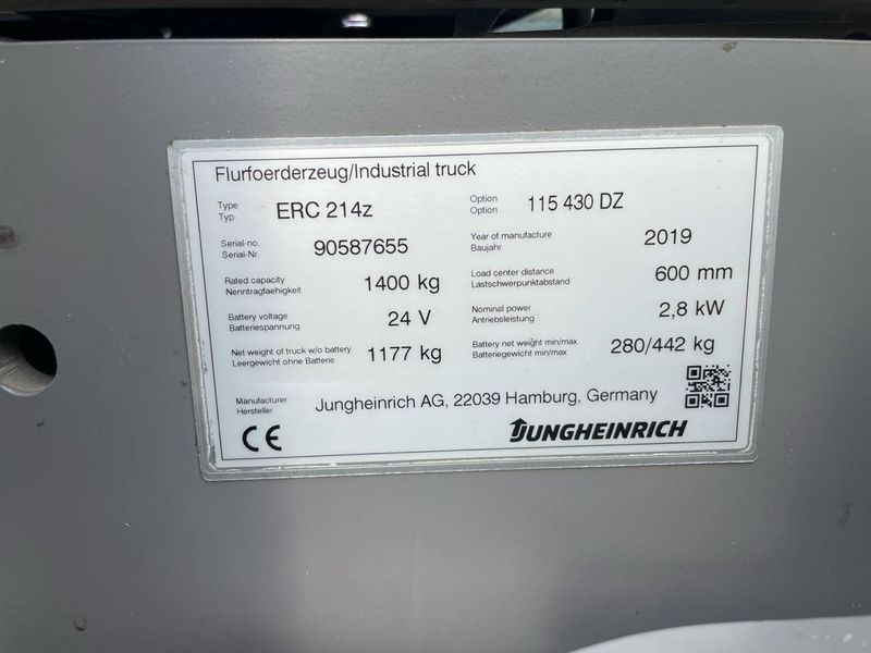 Použit&aacute; manipulačn&aacute; technika Jungheinrich ERC 214z 4.3m/ initial &mdash; Booster Lift
