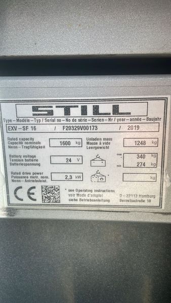 Used material handling equipment Still EXV-SF16 &mdash; Booster Lift