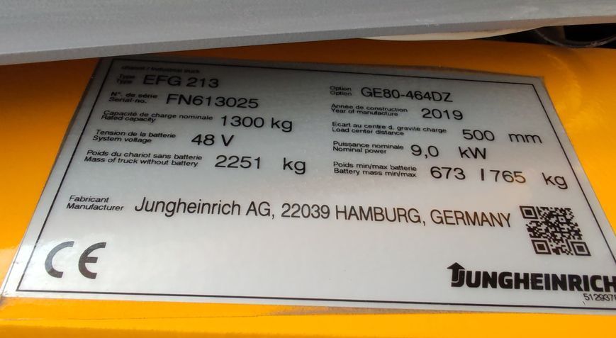 Použit&aacute; manipulačn&aacute; technika Jungheinrich EFG 213 Li-ion &mdash; Booster Lift