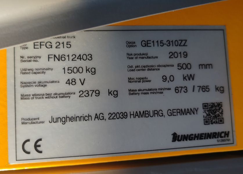 Použit&aacute; manipulačn&aacute; technika Jungheinrich EFG 215 &mdash; Booster Lift