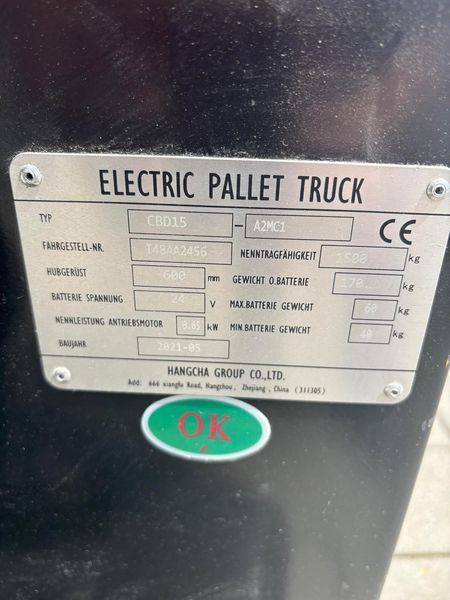 Used material handling equipment HC (Hangcha) CBD15-A2MC1 &mdash; Booster Lift