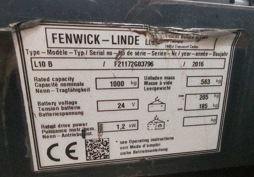 Použit&aacute; manipulačn&aacute; technika Linde L10 bad battery &mdash; Booster Lift
