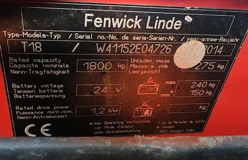 Použit&aacute; manipulačn&aacute; technika Linde T18 defect &mdash; Booster Lift